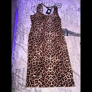 Fashion nova Day Out Printed Midi Dress - Leopard